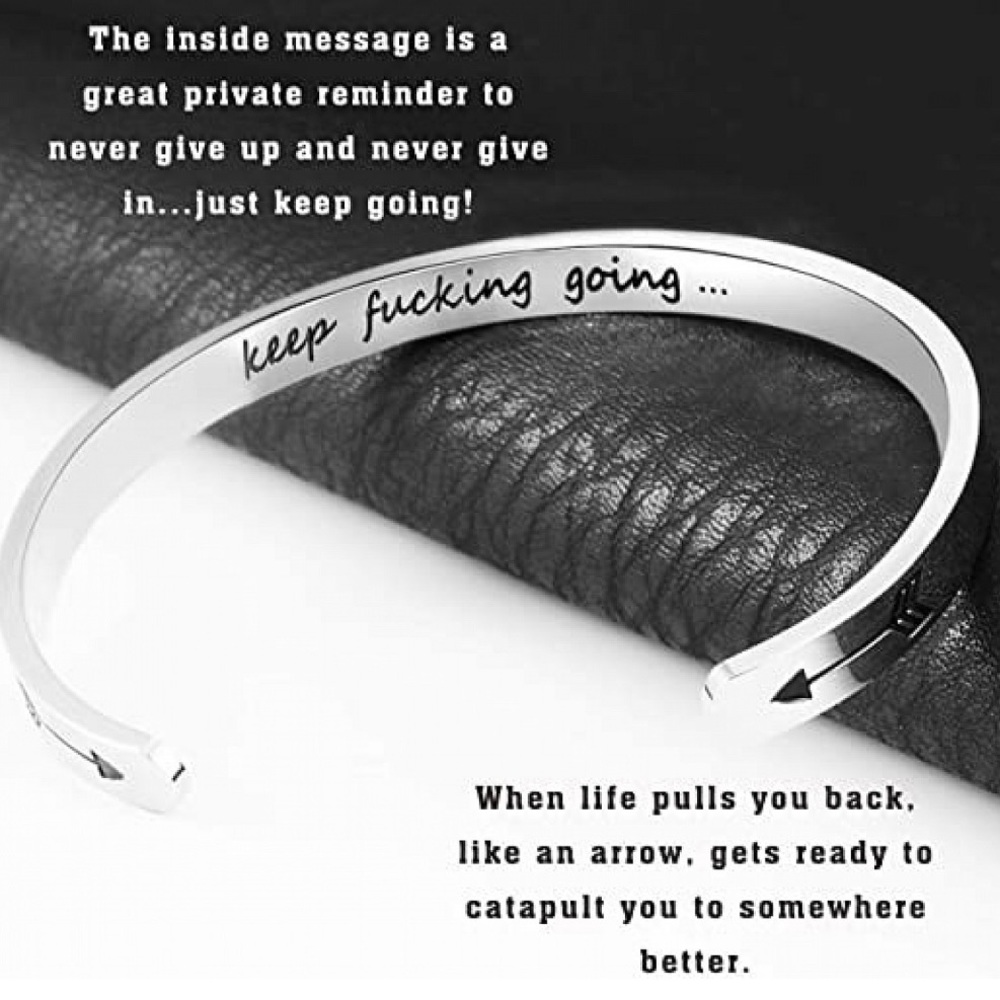 SAM & LORI BRAND NEW INSPIRATIONAL CUFF BRACELET WITH PROTECTIVE BAG
